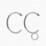 실버 커브 피어싱침 C/U/J형