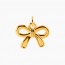 순금 할로우 리본 펜던트