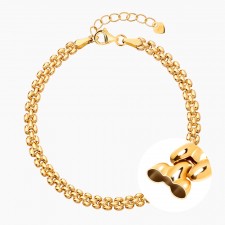 순금 할로우렉스 팔찌 (하트연장체인)