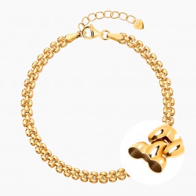 순금 할로우렉스 팔찌 (하트연장체인)