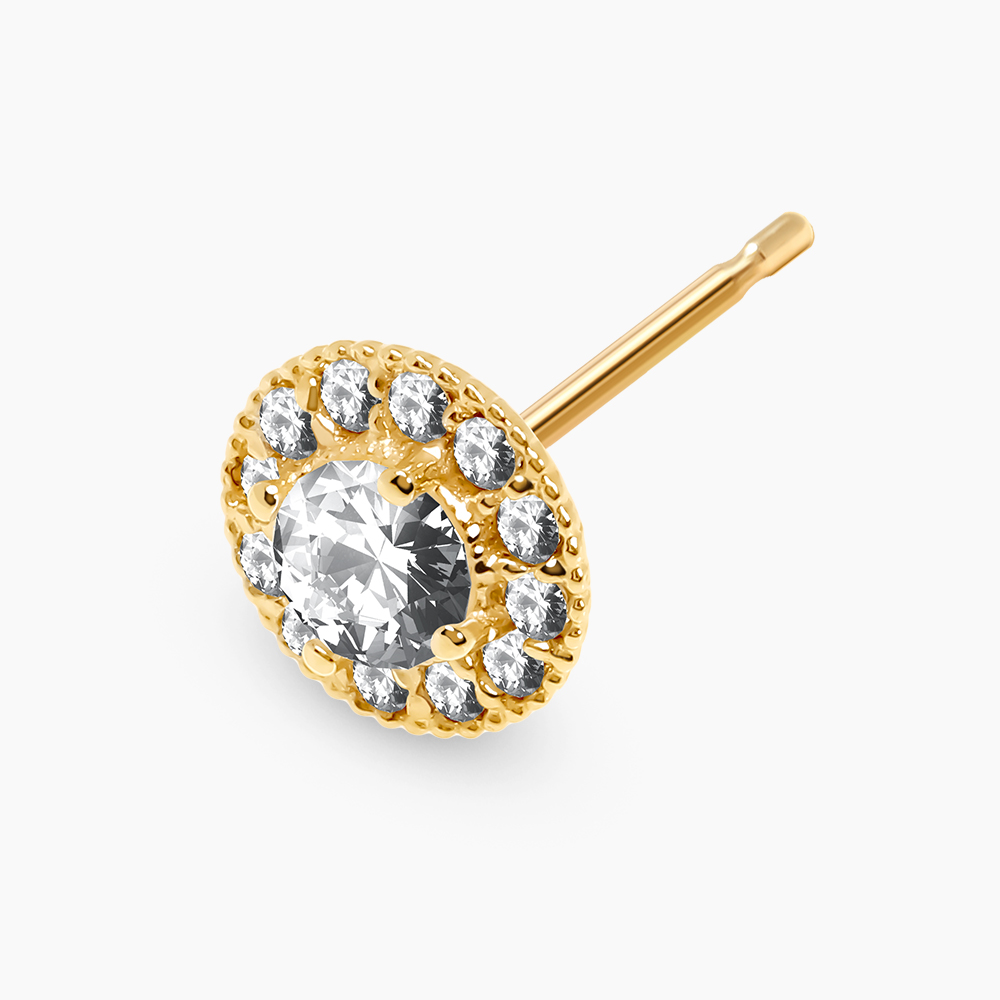 CZ 헤일로 침귀걸이