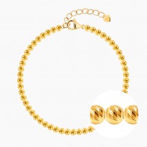 순금 컷팅볼 3mm 팔찌 - 0타입