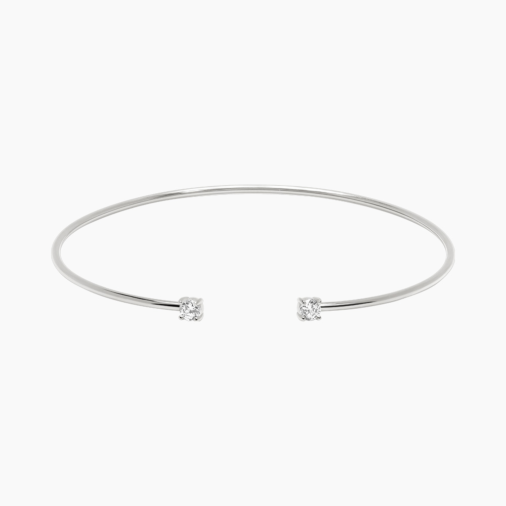 실버 파이프 뱅글 팔찌