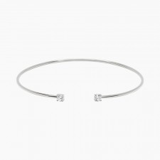 실버 파이프 뱅글 팔찌