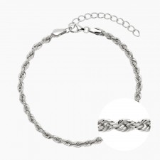 실버 50할로우로프 팔찌 (입고예정)