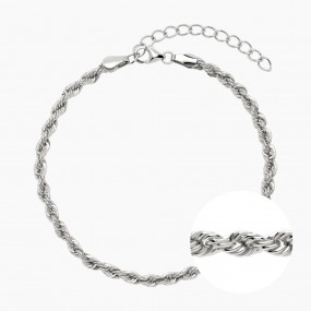 실버 50할로우로프 팔찌 (입고예정)