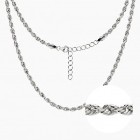 실버 50할로우로프 목걸이 (입고예정)