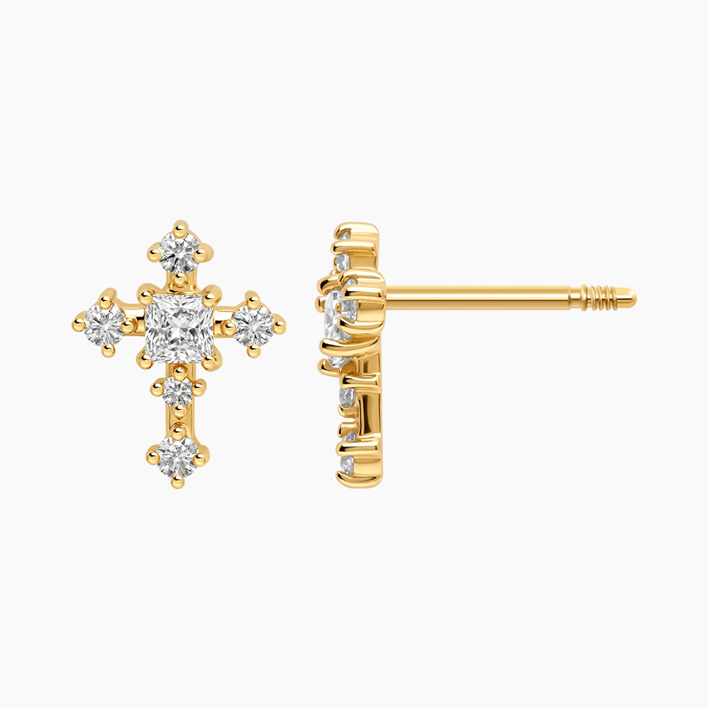 큐빅 십자가 피어싱